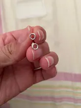 CANNER delicado 925 pendientes tipo botón de plata fina para las mujeres pequeño redondo círculo pendientes 2019 señora chica coreana pendientes regalos H40