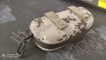 Caja militar de camuflaje para gafas de sol para hombre, estuche de EVA con Clip para cinturón, 1 unidad
