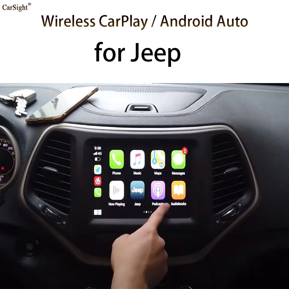 Автомобильный Компасс Apple CarPlay и Android для Jeep Cherokee Поддержка AirPlay Google Map Siri |