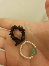 Momiji-Anillo de energía de piedra Natural bohemio para mujer, joyería elástica hecha a mano, anillo ajustable de cristal para fiesta de boda, venta al por mayor