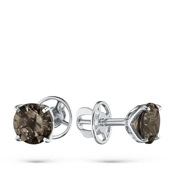 

Silver earrings with раухтопазом 203814-010-0019