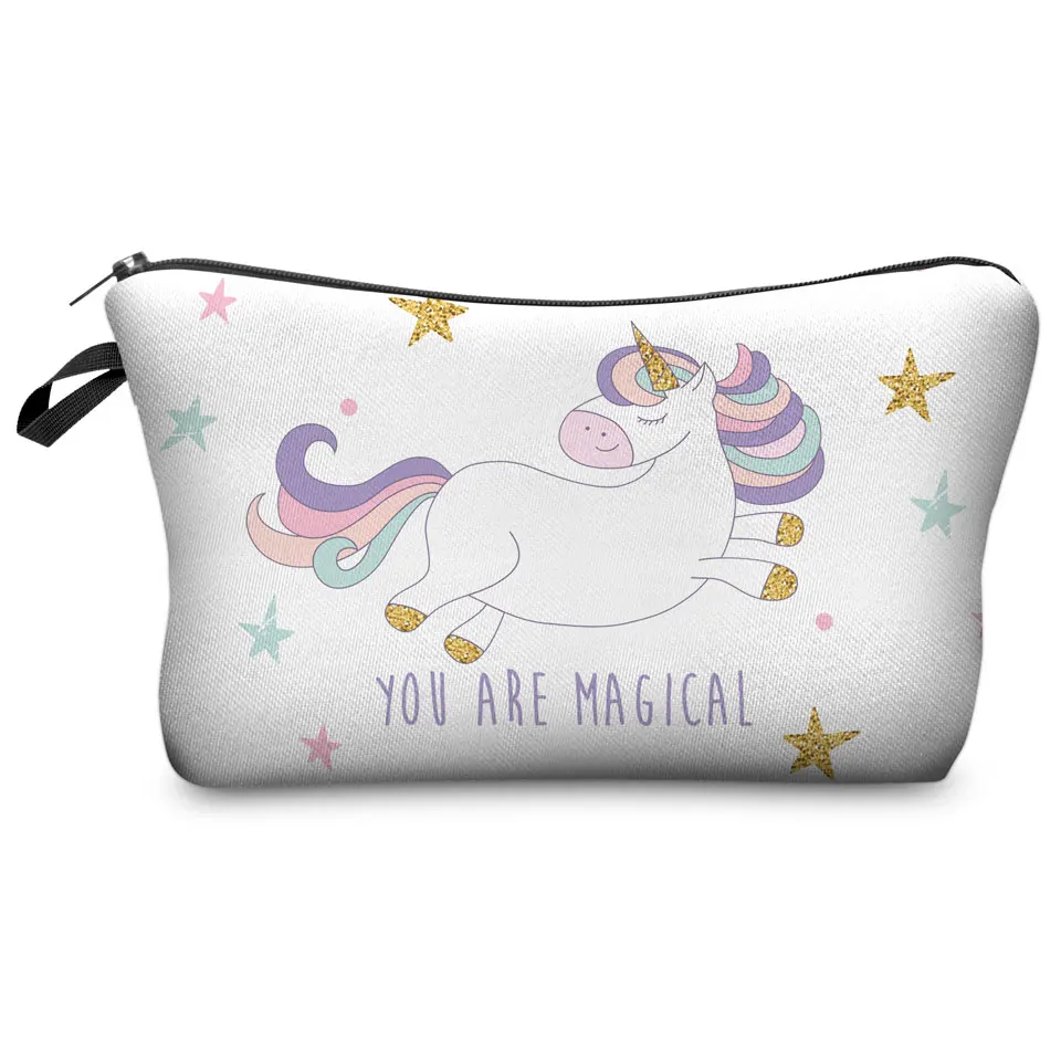 workbench cabinet Bag Cosmetic Organizers For Women Unicorn Heat Transfer Printing Travel Mini Pouch Beautiful Women Brand Girl's Gift Makeup Bag tool backpack