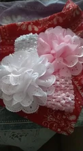 Diadema para bebé recién nacido, niña y bebé, diadema de flores de encaje, vestido con diadema, banda para la cabeza, accesorios de fotografía, sombreros de cumpleaños D9 #