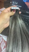 Extensiones de Cabello con cinta brillante, cabello humano Natural Remy de 100%, trama de piel invisible, sin costuras, Color rubio, pegamento para salón