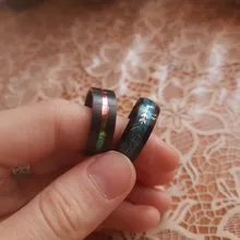 FDLK-Anillo de madera con incrustaciones de flecha y concha para hombre, joyería de lujo, 8mm, 24 estilos