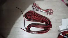 Black Wire Cord Extend Led-Strip Electrical-Wire Tinned Cable Red Copper 20-Meters Awg-22