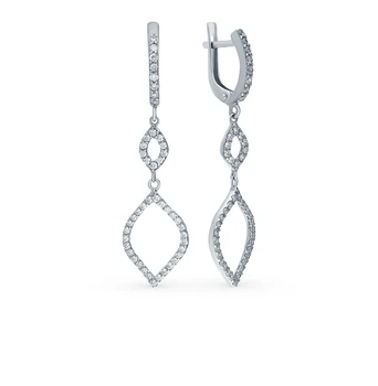 

Silver earrings with cubic zirconia sunlight sample 925