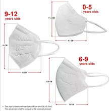 CE FFP2-mascarilla protectora KN95 para niños y niñas, máscara facial protectora para la boca, España, 24 horas, envío rápido