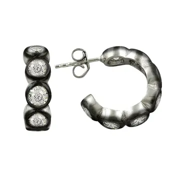 

Angemiel 925 Silver 4mm Zirconia stone Pen Small Ring Earrings