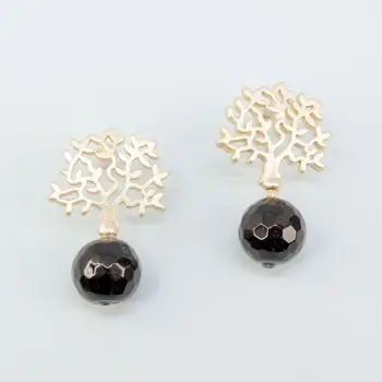 

Earrings jewelery Tree of Life (Lock-carnations, natural stone, blue) 54477
