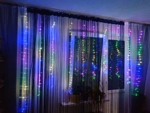 Curtain-Light Garland Fairy Wedding Home-Decor Christmas Outdoor New-Year 3X3M Usb Led