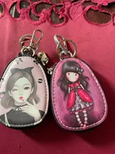 De dibujos animados de moda mujer bolsa chica estudiantes de cuero carteras para llaves para llaveros de coche nueva cubierta de llave encantadora monedero