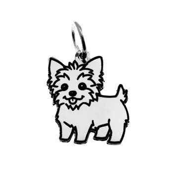 

Pendant 925 Sterling silver m. Reason Yorkshire dog 16mm. Laser