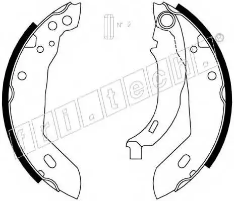 Колодки барабанные Renault 11-86, SAFRANE 91-, Peugeot 205 fri