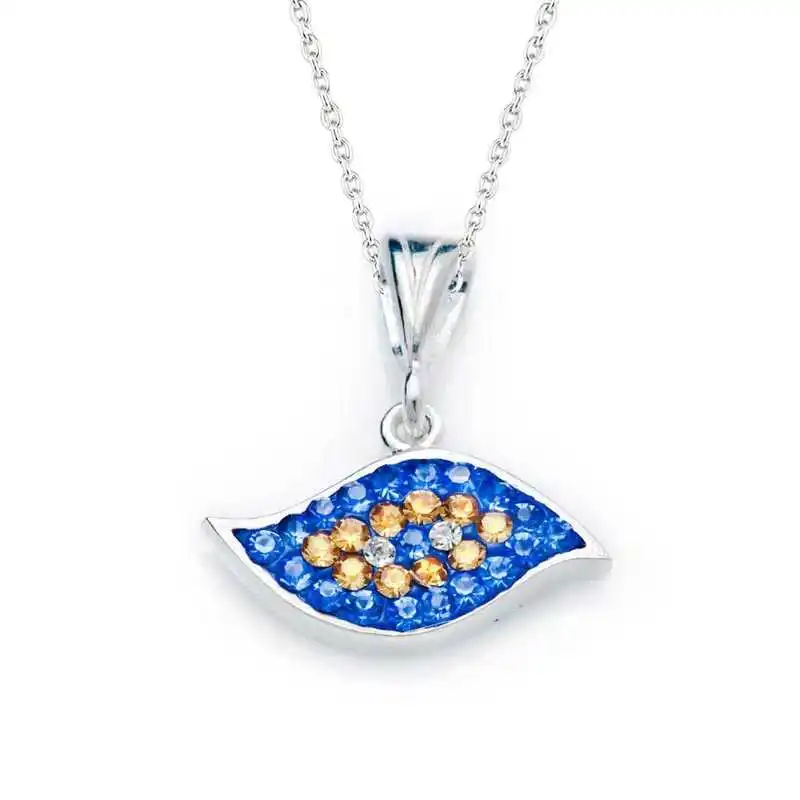 

Silver Evil Eye Eyes Lady Necklace