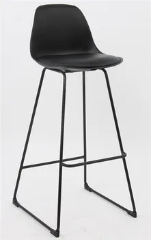 

Stool TOWER, black epoxy, casing and upholstered black