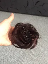 Extensiones de cabello humano brasileño para mujer, rizos, moño, Donut, peluca, no Remy