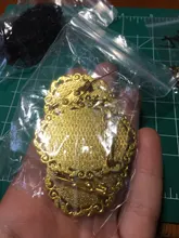 Nueva moda 5 uds 30x40mm tamaño Interior antiguo bronce dorado plata colores negros broche perforado estilo Base colgante