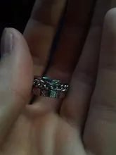 Letdiffery genial de acero inoxidable giratoria anillo de Spinner de calidad cadena Punk joyería de las mujeres para regalo de fiesta