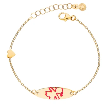 

Gold bracelet with enamel sunlight sample 750