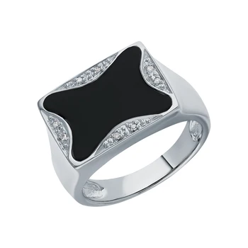 

Gold ring with onyx and diamonds sunlight sample 585