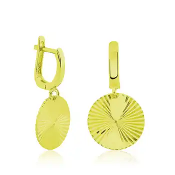 

Merve Silver silver Patterned Yellow Sequins Earrings