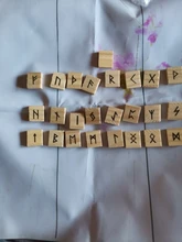 Cubo de Runas de madera Natural, 25 uds., adivinación, curación, Reiki, regalo de meditación, decoración