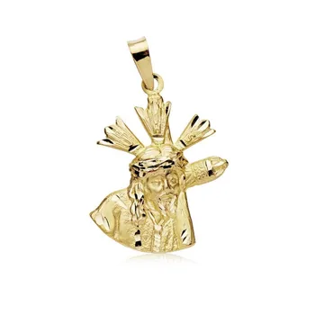 

Medal 18k gold Christ Great Power 21mm. Silhouette [AB8980]