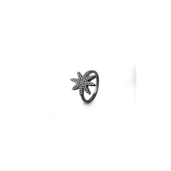

Ring Black Silver Zircons Zosa LUXENTER