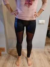 Mallas de entrenamiento de cuero para primavera y otoño, Leggings modernos encantadores, de encaje, sexys, elásticos, 2020