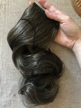 MANWEI-extensiones de cabello sintético para mujer, Clip largo y recto de una pieza, 5 Clips, pelo rubio falso, marrón y negro
