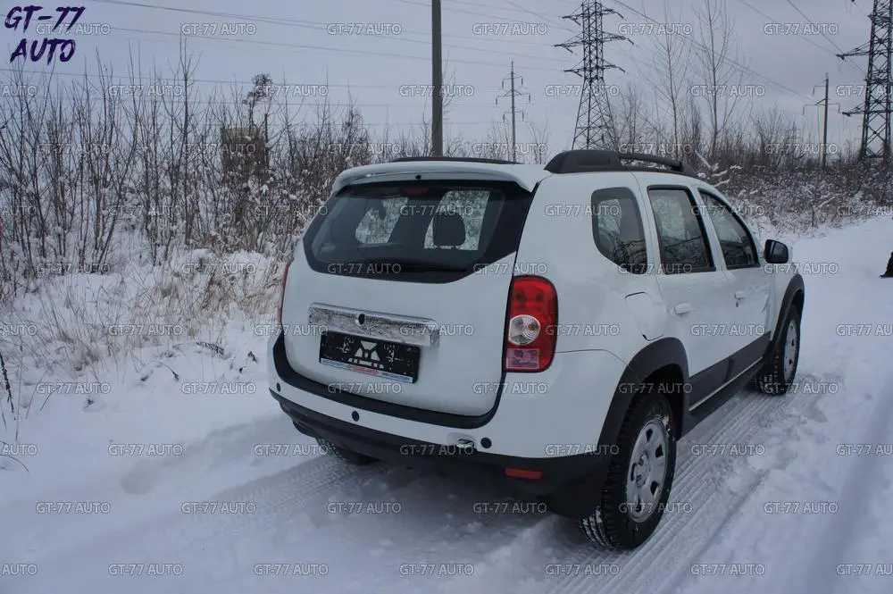 Защитная широкая накладка на задний бампер для Renault Duster 2010- только дорестайлинг защитный формовочный внешний материал ABS пластик Стайлинг тюнинг