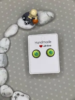

Stud earrings handmade series Indian Buddha