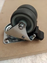 Casters Wheels Trolley Swivel Brake Soft-Rubber-Roller NAIERDI Heavy-Duty Platform 2inch