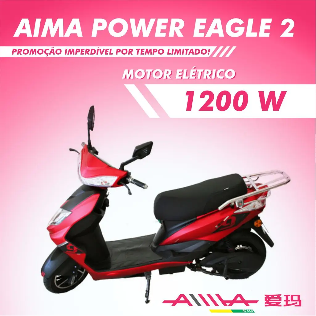 AIMA электрический скутер Premium-power Eagle 2-1200 Вт мотор и контроллер 12 трубок