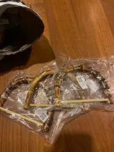 Mango de bambú en forma de D/redondo para bolso, hecho a mano, DIY, bolso de mano, Marco, fabricación de bolso, colgador, 1 ud.
