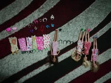 Conjunto de accesorios para muñecas Barbie, accesorios para muñecas Barbie, 32 artículos, 10 vestidos a la moda + 4 gafas + 6 collares + 2 bolsos + 10 zapatos