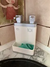 Dispensador de jabón líquido doble, soporte de esponja para plato acrílico, accesorios para baño y cocina, 3 colores de lavado, recargable, decorativo