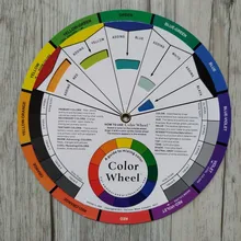 Pigmento de uñas para tatuaje profesional, rueda de 12 colores, tarjeta de papel, diseño de tres niveles, guía mixta, redondo, gira el círculo Central