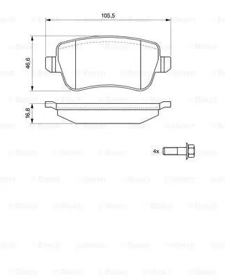 Колодки дисковые задние Fiat Croma 1.9JTD/2.2 MPi/2.4JTD 20V 05