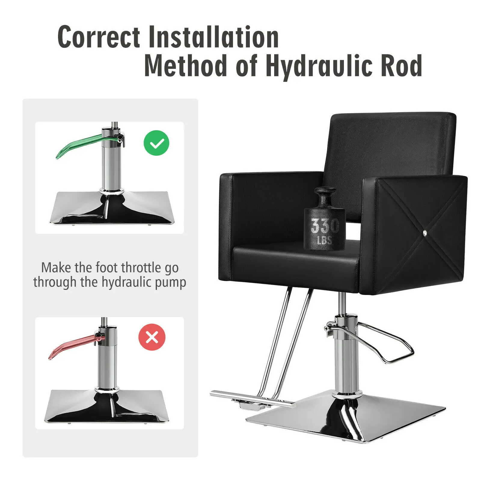Description Picture 5 of itemSalon Chair for Hair Stylist Adjustable Swivel Hydraulic Barber Styling Chair