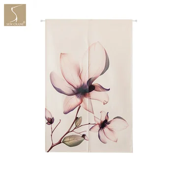 

Bouquets of Hawaii Tropical Magnolia Lotus Flower Japanese Noren Door Curtain Decorative Doorway Drapes Room Divider