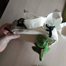 Bandolera de lona con estampado de dibujos animados para mujer, bolso de hombro tipo sobre