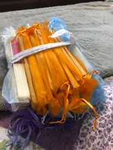 24 unids/lote blanco plegable elegante seda ventilador de mano con bolsa de regalo de boda y fiesta de 21cm