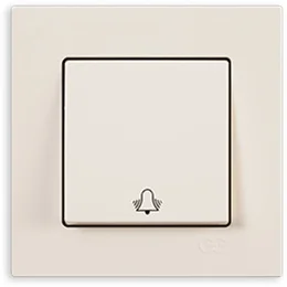

PnpnElectrıc Gns Eqona Bell Button Cream 10A 220V AC Push Button with Bell Symbol