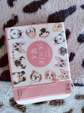 Lote de 45 unidades de pegatinas con diseño de perro para manualidades, adhesivo papelería Kawaii, etiqueta adhesiva para diario