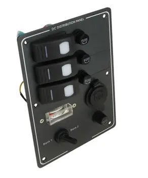 

Panel on-board power supply 3 switches, fuses, cigarette lighter socket, battery charge aes121416b
