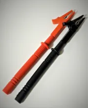 Alligator-Clip Socket-Battery Test-Probe Banana-Plug Black 55MM with 4mm Red