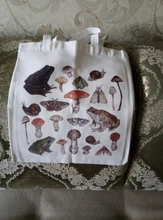 Bolso de lona con estampado de rana para mujer, bolsa de gran capacidad estilo Harajuku, Estilo Vintage Hip Hop, bolso de hombro para chicas Kawaii