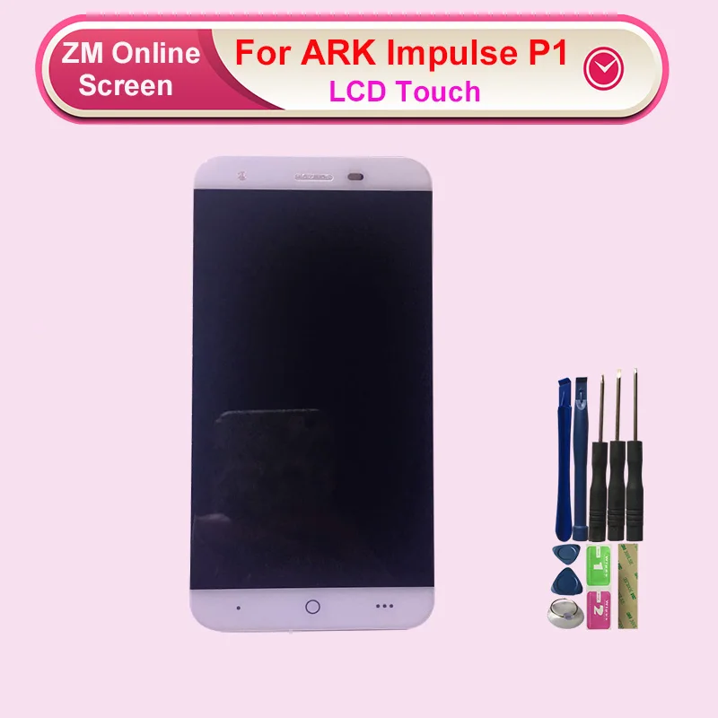 ЖК-дисплей для ARK Impulse P1 ЖК-дисплей с кодирующий преобразователь сенсорного экрана в сборе Замена с инструментами 5,0 дюймов 1280x720